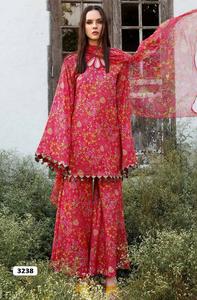 Colección de verano Traje estampado de algodón puro Fondo de estampado de semi césped con algodón Dupatta Traje pakistaní Material del vestido - Product Image 6