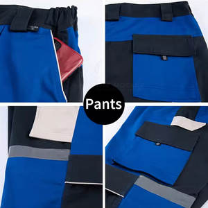 Pantalones de Trabajo de Seguridad Industrial para Hombre, Pantalones de Protección Laboral para Exteriores con Tiras Reflectantes y Cintura Elástica - Product Image 2