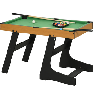Jeu de billard pliable, ensemble de table de billard, divertissement pour toute la famille avec un pliage facile pour le rangement, balles, queues, craie - Product Image 2
