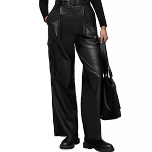 OEM Custom Women's <b>Leather</b> Trousers Stylish Comfortable for All Occasions High Quality Winter <b>Pants</b> - Product Image 1
