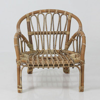 Chaise en rotin pour enfant d'Indonésie - Design moderne avec housse amovible pour la maison, le bureau, le salon, la salle à manger et l'appartement