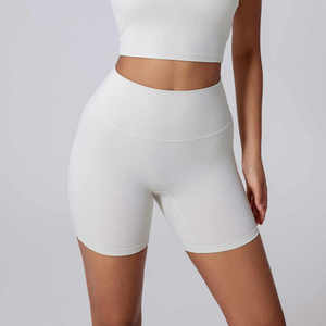 Taille libre 2 pièces pour femmes sans couture Yoga Fitness Gym Set respirant sans manches Crop Top Running Shorts Durable Workout - Product Image 4