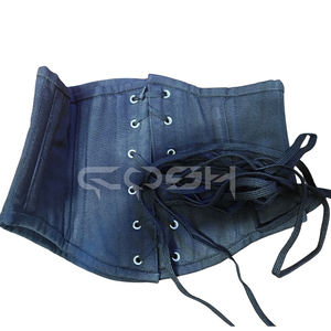 Corset de maintien de la taille en ripstop noir, durable, sous le buste, ceinture, fabricant de corsets sur mesure OEM/ODM |   Cosh International - Product Image 6