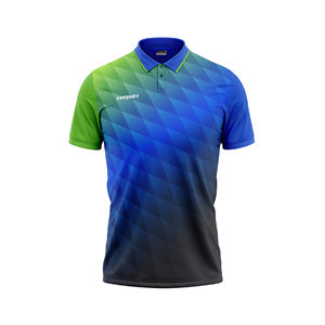 Polo de tenis de alta calidad OEM ODM Servicio deportivo Poliéster Spandex Manga corta Polo de fitness - Product Image 1