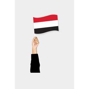 Drapeau personnalisé du Yémen, imprimé numériquement, style fanion, disponible en coton, polyester et soie - Product Image 1