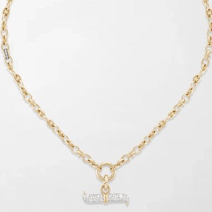 สร้อยทองคำ 14K สีเหลืองแบบทอ พร้อมเพชรทรงกลม 207 เม็ด น้ำหนัก 2.25 กะรัต GH-VS เหมาะสำหรับสวมใส่ทุกวันหรือเป็นของขวัญวันครบรอบ - Product Image 1