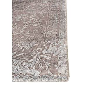 Tapis Azalea en laine et soie noué à la main Pae-6133, motif médaillon abstrait pour la maison, le couloir, la chambre, le salon, design exclusif Azalea gris et noir - Product Image 4
