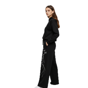 Ensemble de survêtement pour homme, sweat-shirt à capuche et pantalon large plissé, taille plus, personnalisé, surdimensionné - Product Image 3