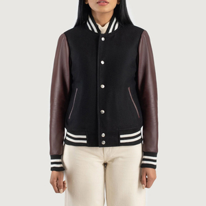 Chaquetas universitarias Letterman con mangas de cuero y lana personalizadas de la mejor calidad y último diseño a precio razonable para hombre y mujer - Product Image 4