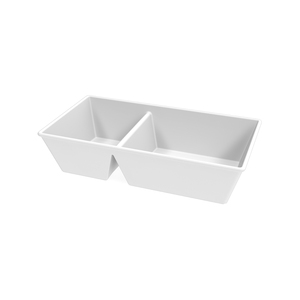ORNAMIN Norbert Contenant alimentaire en plastique injecté 450 ml à 2 compartiments, réutilisable, compatible lave-vaisselle, empilable, pour la préparation des repas et la restauration - Product Image 3