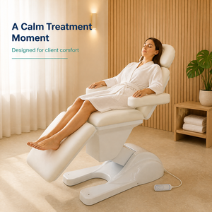 Lettino Elettrico Multifunzionale per Trattamenti Estetici, Tavolo da Massaggio Facciale, Poltrona Spa con 3 Motori per Cliniche e Saloni - Product Image 4