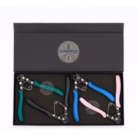 Ensemble de 4 pinces à boucler en une seule étape avec étui de luxe |   Outil de bouclage de fil en acier inoxydable de haute qualité |   Outil léger pour la création de bijoux DIY