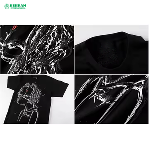 <b>Top</b> Ranking Plain Heavy 100% Cotton Unisex Eco-Friendly Breathable Short Sleeve <b>Mock</b> <b>Neck</b> Loose Fit Oversize Men's T-Shirt - Product Image 5