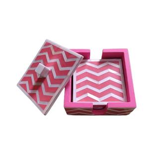 Mother of Pearl <b>Coasters</b> <b>with</b> <b>Holder</b> Shiny <b>Coasters</b> <b>Sets</b> Tea and Coffee Tabletop Mother of Pearl Inlay <b>coaster</b> Inlay - Product Image 4