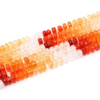 Perles Rondelles Facettées en Opale de Feu Naturelle du Mexique Qualité AA, Pierres Précieuses en Vrac pour Bijoux, Pierre d'Opale Tendance Certifiée par un Certificat Tierce Partie