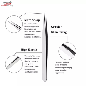 Pointed Stainless Steel False Lash Tweezers for <b>Eyelash</b> <b>Applicator</b> Volume <b>Eyelash</b> Extension Tweezers - Product Image 4