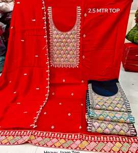 Trajes Salwar Kameez de tamaño libre de diseñador moderno para mujer bordados a mano hermosa ropa de fiesta tradicional para indio pakistaní - Product Image 1