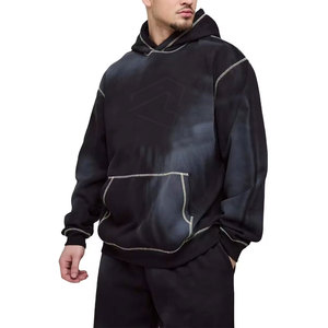 Chándales French Terry Hoodie Set Hombres en blanco Peso pesado Grueso Transpirable Algodón Chándales de gran tamaño para Unisex - Product Image 3