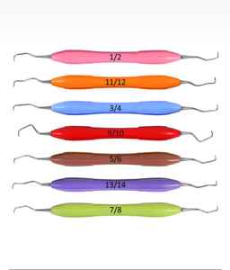 Détartreurs dentaires enduits de silicone 10 pièces Instruments de remplissage manuels avec boîte Produits chirurgicaux pour la dentisterie - Product Image 3