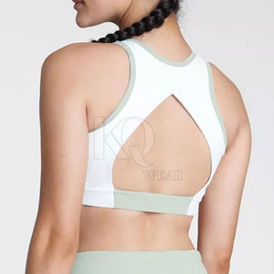 Soutien-gorge de sport rembourré pour femme, à bretelles réglables, en maille respirante, sans couture, pour le yoga, la course, la gym et l'entraînement, avec fermeture avant - Product Image 4