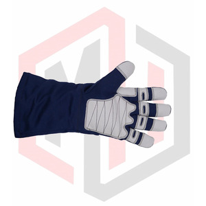 Guantes de soldadura MIG TIG resistentes al fuego resistentes al calor de cuero dividido de gran oferta diseño OEM - Product Image 4