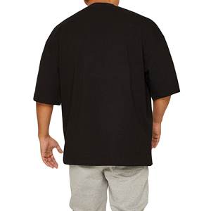 เสื้อยืดผ้าฝ้าย100% โอเวอร์ไซส์สำหรับผู้ชายแห้งเร็วยาวขนาดใหญ่พิเศษพิมพ์ลายดิจิตอลสีแดงพร้อมโลโก้ฟรี - Product Image 5