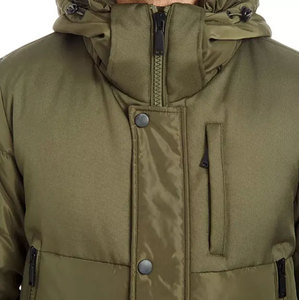 Veste matelassée personnalisée de haute qualité 2023 pour hommes, fermeture éclair, capuche, imperméable, coupe-vent, polyester/nylon, pour l'extérieur, hiver - Product Image 6