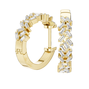 0.6401 CT Lab Diamond <b>Earrings</b> VVS-VS EF Clarity 18KT, 14KT, 10KT Gold & 925 Silver <b>Moissanite</b> Option in Rose, Yellow, - Product Image 4