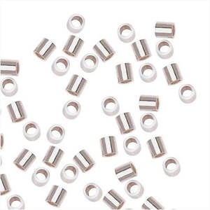 Tubos Redondos de Plata de 2mm y Plata 925 con Recubrimiento Electrolítico para Fabricación de Joyería, Cuentas Metálicas, 25/50/100 Piezas en Bolsa - Product Image 1