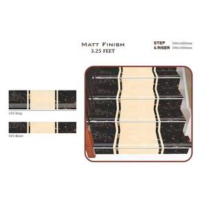 Luxury Vistaar Matt Finish GVT Porcelain <b>Step</b> Riser 300x1000mm Tread 200x1000mm 10mm Black Stairs Floor Ceramic Tiles - Product Image 4