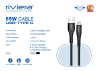 Vente en gros 65W USB Type C Câble de micro-données Charge rapide Cordon de chargeur d'extension USB pour téléphones mobiles Android de l'Inde