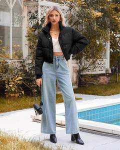 2025 chaqueta de bombardero informal de talla grande personalizada para mujer con logotipo tela transpirable de alta calidad estilo personalizado cómodo - Product Image 5