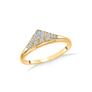 Anillo de Compromiso con Circonita en Forma de Pera Chapado en Oro de 14k para Mujer, Joyería Hecha a Mano para Boda - Product Image 2
