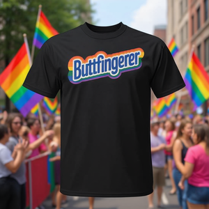 Camiseta divertida con meme de Buttfingerer para hombres LGBTQ, ropa promocional del Orgullo Gay, incluye opciones de tallas grandes y ajustadas para niños - Product Image 3