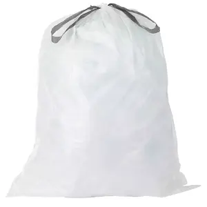 China Supplier High Quality Compostable 13 Gallon Plastic Garbage Trash Bags With Draw String On Roll