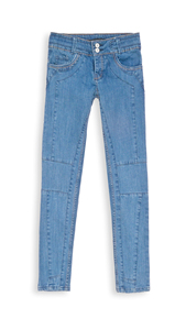 Pantalones vaqueros de verano de mujer largos azules de diseño informal pantalones vaqueros ajustados de cintura alta de algodón de talla grande para mujer tarifa al por mayor - Product Image 3