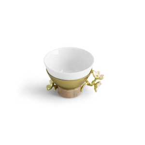 Bol à chocolat en métal unique avec détails de style antique pour un service de dessert sophistiqué et une présentation décorative - Product Image 3