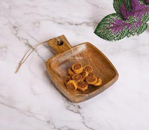 Plateau en bois de manguier pour les collations et les fruits secs Plateau de service rustique fabriqué à la main pour la cuisine, la salle à manger et les réceptions festives - Product Image 2