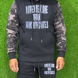 Chándal sólido con capucha para hombre de calidad personalizada con cintura elástica para correr 100% algodón tamaños y colores personalizados - Product Image 5