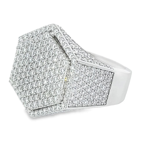 Custom <b>Men's</b> Luxury 14K Gold Wedding <b>Ring</b> VVS Moissanite Hip Hop Band Round Cut Fine Jewelry - Product Image 4