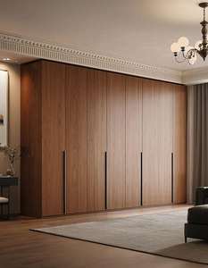 Luxury Beige Wardrobe With Textured Finish And Long Handles Modern Storage <b>Cabinet</b> Design <b>For</b> Elegant Home Interior - Product Image 2