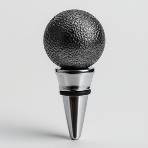 Bouchon de bouteille de vin en métal élégant, forme minimaliste, construction solide et durable, fonctionnement fluide, Noël - Product Image 2