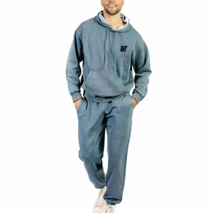 ชุดวอร์มผู้ชายทรงโอเวอร์ไซส์ผ้าเนื้อนุ่ม สไตล์สตรีท ใส่สบายทุกวัน - Product Image 1