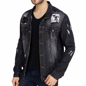 Veste en jean pour hommes avec logo personnalisé, vêtements d'extérieur confortables en jean à manches longues, vente directe en usine - Product Image 1