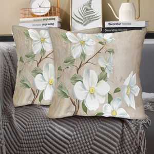 Coussin imprimé marguerite blanche - Coussin décoratif botanique pour la décoration de la maison, 20"x36" ou 50x90 cm - Product Image 3