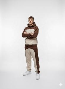 Nouvel ensemble de survêtement polaire chaud hiver 2026 avec sweat à capuche brodé et pantalon de jogging décontracté – Fournisseur - Product Image 4