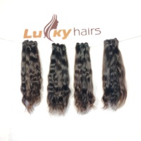 Cheveux Naturels Bruts 100% Naturels Indiens Ondulés Océan, Bundles de Cheveux Humains Premium Vierge Remy, Extensions Double Drawn, Pointes Pleines, Cuticules Alignées