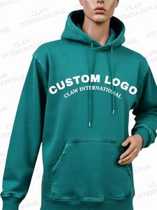 Sweat à capuche surdimensionné de haute qualité pour hommes en coton épais Design vieilli impression avant personnalisée vente en gros professionnelle - Product Image 4