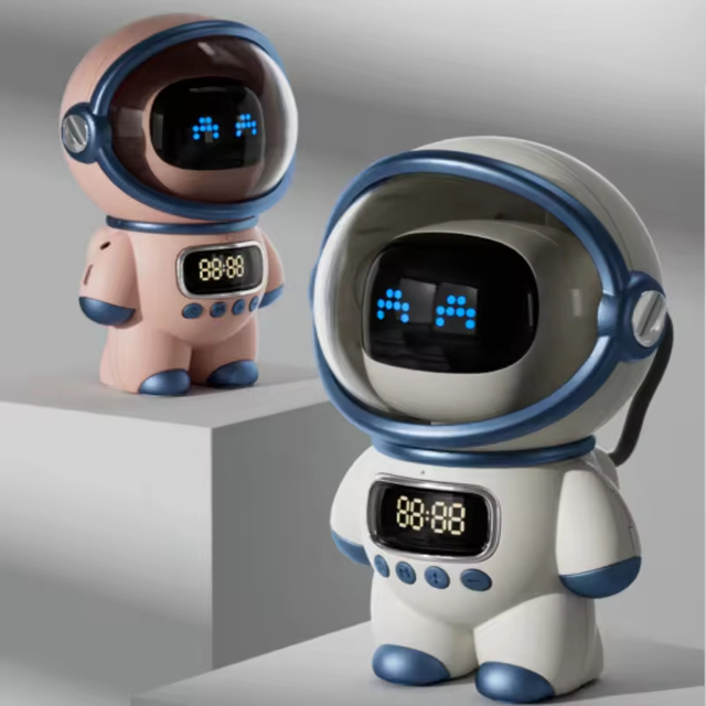 Intelligent AI Astronaut Wireless Speaker Alarm Clock FM Radio Wi-Fi Card Playback Interactive Educational Robot Gift for Kids