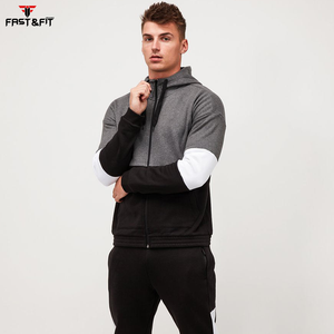 Nuevo diseño Venta caliente Slim Fit Jogging Chándal Contraste Color 100% Poliéster Liso Cremallera Chándal para hombres - Product Image 3